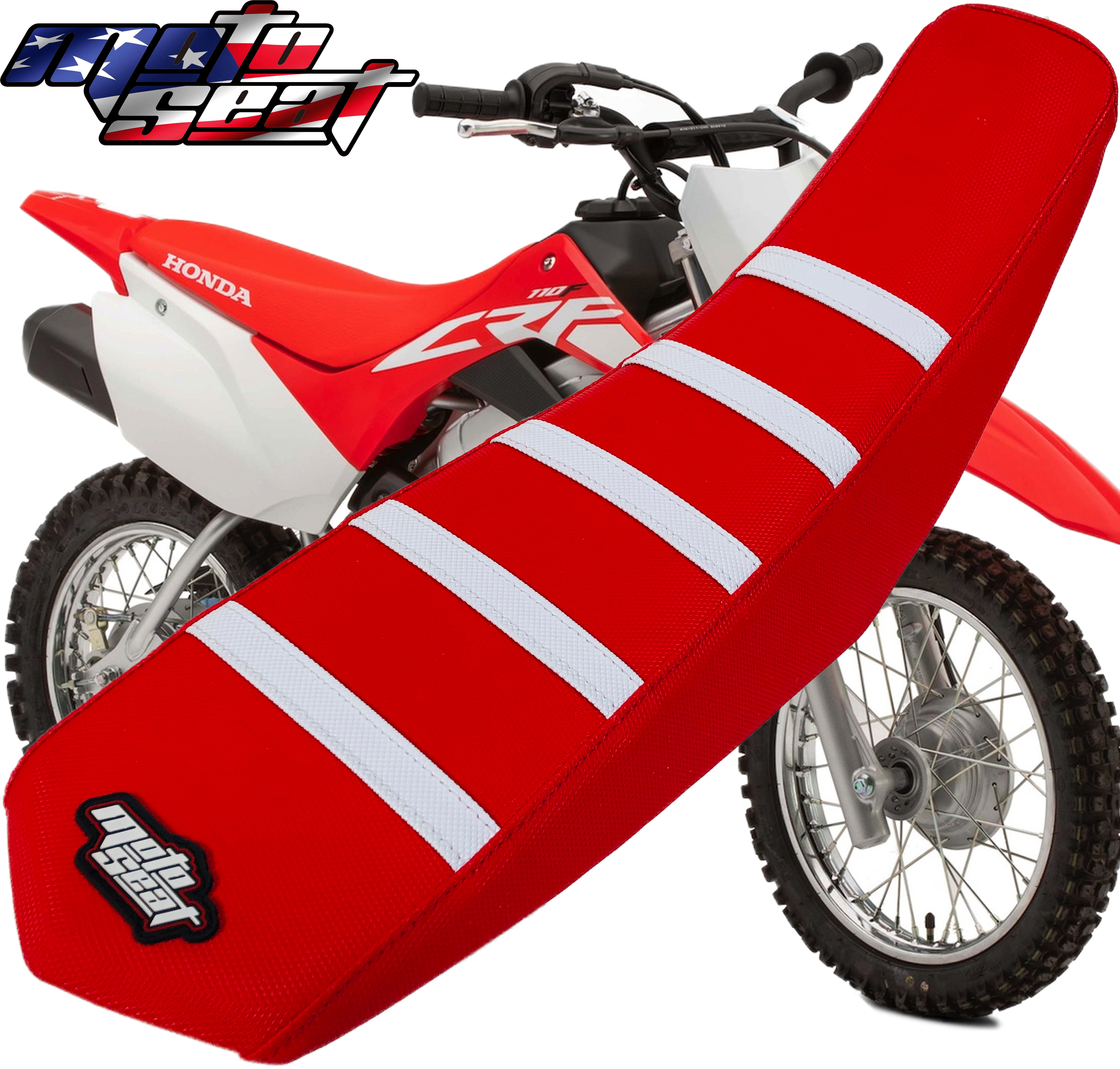 Factory Effex RS1 Seat Cover Red CRF250 10-13 CRF450 09-12 Black Red 18-29324